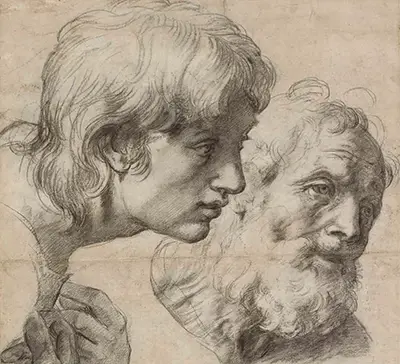 The Heads and Hands of Two Apostles Raphael